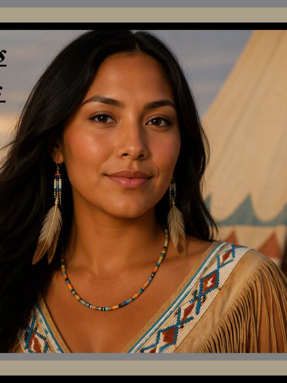 Colorful Beaded Necklace Native Ethnic Tribal Bohemian Theme